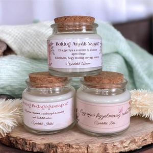 Kézzel készített illatgyertya egyedi felirattal, Otthon & Életmód, Gyertya, illat, aroma, Gyertya, Gyertya-, mécseskészítés, MESKA