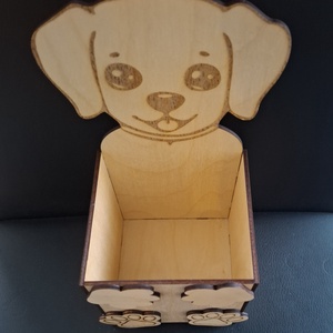 Festhető kutya cerutatartó, Otthon & Életmód, Papír, írószer, Tolltartó & Ceruzatekercs, Famegmunkálás, MESKA