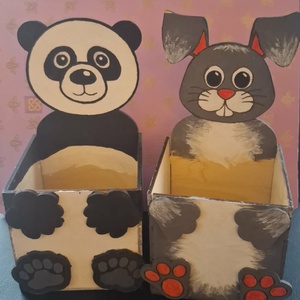 Festhető panda ceruzatarto - otthon & életmód - papír, írószer - tolltartó & ceruzatekercs - Meska.hu