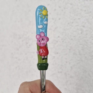 Peppa malac kanál - otthon & életmód - konyhafelszerelés, tálalás - tálalás - kanál & villa - Meska.hu