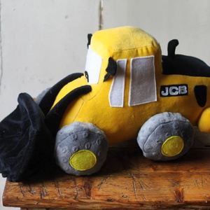 JCB homlokrakodó plüss járgány - játék & sport - plüssállat & játékfigura - robot & gép - Meska.hu