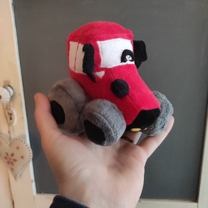 Mini Plüss traktor piros , Játék & Sport, Plüssállat & Játékfigura, Plüss autó & Motor, Varrás, MESKA