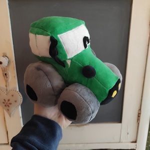 Kicsi Plüss traktor zöld , Játék & Sport, Plüssállat & Játékfigura, Plüss autó & Motor, Varrás, MESKA