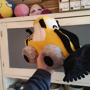 JCB homlokrakodó plüss járgány - játék & sport - plüssállat & játékfigura - robot & gép - Meska.hu