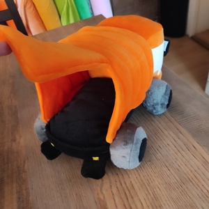 Hátul pakolható kukásautó narancs színben  - játék & sport - plüssállat & játékfigura - plüss autó & motor - Meska.hu