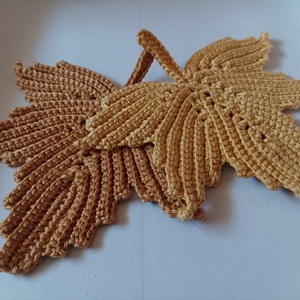 10 db horgolt őszi falevél  - Meska.hu