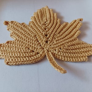 10 db horgolt őszi falevél  - otthon & életmód - dekoráció - asztal és polc dekoráció - asztal és polc dekoráció - Meska.hu