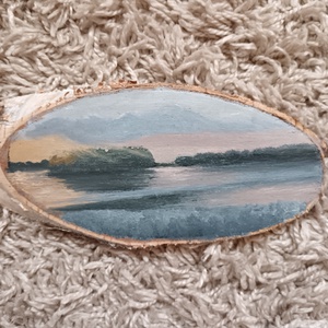 Tisza-tavi naplemente festmény  - Meska.hu
