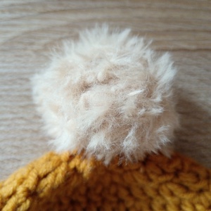 Mustársárga horgolt baba sapka - ruha & divat - babaruha & gyerekruha - babasapka - Meska.hu