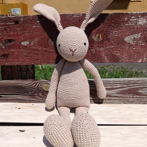 Nagy méretű horgolt nyuszi - játék & sport - plüssállat & játékfigura - nyuszi - Meska.hu