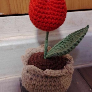 Horgolt tulipán  - otthon & életmód - dekoráció - Meska.hu