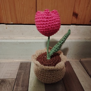 Horgolt tulipán  - otthon & életmód - dekoráció - Meska.hu
