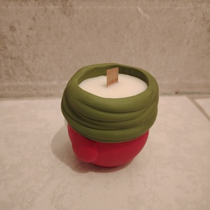 Gyertya Mikulásos kaspóban - karácsony - karácsonyi lakásdekoráció - karácsonyi illatgyertya, mécses - Meska.hu