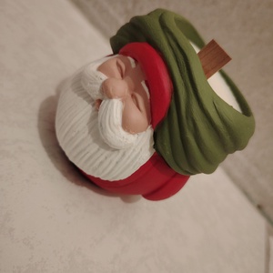 Gyertya Mikulásos kaspóban - karácsony - karácsonyi lakásdekoráció - karácsonyi illatgyertya, mécses - Meska.hu