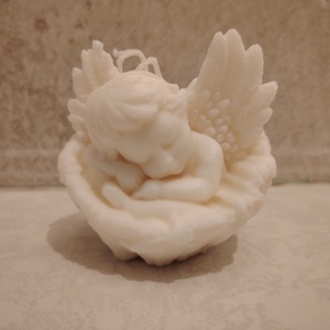 Angyalka gyertya, Karácsony, Karácsonyi lakásdekoráció, Karácsonyi illatgyertya, mécses, Gyertya-, mécseskészítés, MESKA