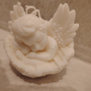 Angyalka gyertya - karácsony - karácsonyi lakásdekoráció - karácsonyi illatgyertya, mécses - Meska.hu