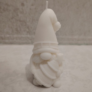 Karácsonyi manó gyertya, Karácsony, Adventi díszek, Adventi gyertyadíszek és koszorúdíszek, Gyertya-, mécseskészítés, MESKA