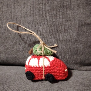 Horgolt karácsonyi autó  - Meska.hu
