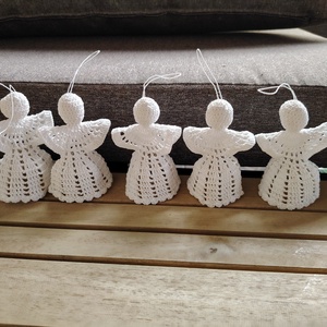 5 db horgolt angyalka  - Meska.hu