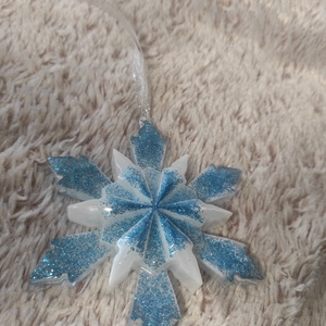 Epoxi hópehely  - karácsony - karácsonyi lakásdekoráció - ünnepi asztaldekoráció - Meska.hu