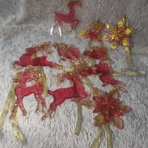 Piros arany karácsonyi szett - Meska.hu