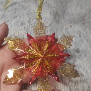 Piros arany karácsonyi szett - karácsony - karácsonyi lakásdekoráció - ünnepi asztaldekoráció - Meska.hu