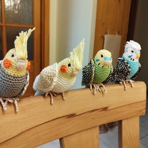 Amigurumi horgolt fehér nimfa papagáj - játék & sport - plüssállat & játékfigura - madár - Meska.hu