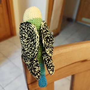 Amigurumi horgolt zöld hullámos papagáj  - játék & sport - plüssállat & játékfigura - madár - Meska.hu