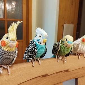 Amigurumi horgolt türkiz hullámos papagáj - játék & sport - plüssállat & játékfigura - madár - Meska.hu