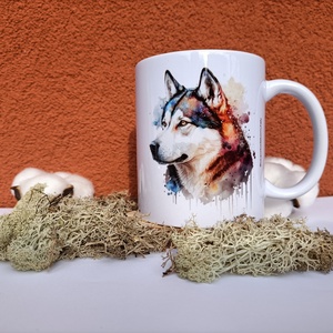 Kutyás bögre - Husky - otthon & életmód - konyhafelszerelés, tálalás - tálalás - bögre & csésze - Meska.hu