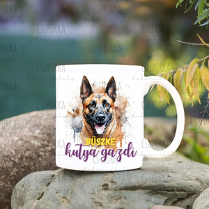 Kutyás bögre - Malinois, Otthon & Életmód, Konyhafelszerelés, tálalás, Tálalás, Bögre & Csésze, Decoupage, transzfer és szalvétatechnika, MESKA