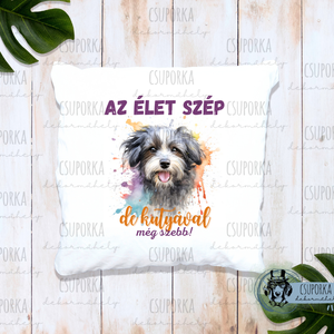 Párnahuzat kutyás - shi zhu, Otthon & Életmód, Lakástextil, Párna & Párnahuzat, Fotó, grafika, rajz, illusztráció, Decoupage, transzfer és szalvétatechnika, MESKA