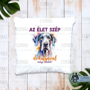 Párnahuzat kutyás - dog, Otthon & Életmód, Lakástextil, Párna & Párnahuzat, Fotó, grafika, rajz, illusztráció, Decoupage, transzfer és szalvétatechnika, MESKA