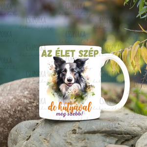 Kutyás bögre - Border Collie3, Otthon & Életmód, Konyhafelszerelés, tálalás, Tálalás, Bögre & Csésze, Decoupage, transzfer és szalvétatechnika, MESKA