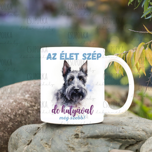Kutyás bögre - Schnauzer nagy, Otthon & Életmód, Konyhafelszerelés, tálalás, Tálalás, Bögre & Csésze, Decoupage, transzfer és szalvétatechnika, MESKA