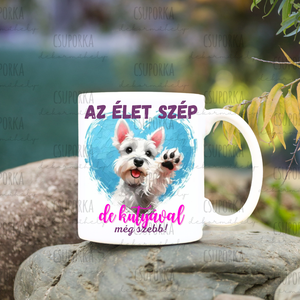 Kutyás bögre - Westie, Otthon & Életmód, Konyhafelszerelés, tálalás, Tálalás, Bögre & Csésze, Decoupage, transzfer és szalvétatechnika, MESKA