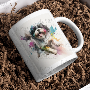 Kutyás bögre - Bichon tarka, Otthon & Életmód, Konyhafelszerelés, tálalás, Tálalás, Bögre & Csésze, Decoupage, transzfer és szalvétatechnika, MESKA
