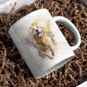 Kutyás bögre - Golden 3, Otthon & Életmód, Konyhafelszerelés, tálalás, Tálalás, Bögre & Csésze, Decoupage, transzfer és szalvétatechnika, MESKA
