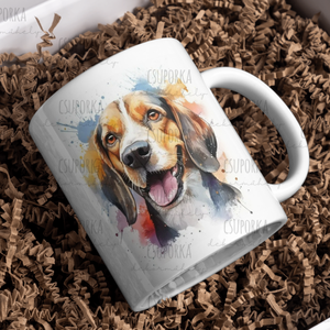 Kutyás bögre - Beagle, Otthon & Életmód, Konyhafelszerelés, tálalás, Tálalás, Bögre & Csésze, Decoupage, transzfer és szalvétatechnika, MESKA
