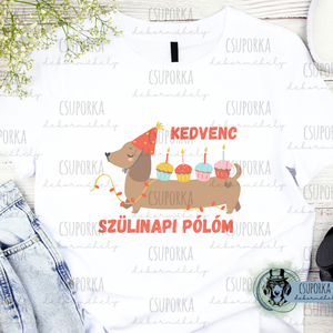 Tacsis unisex póló - szülinap, Ruha & Divat, Női ruha, Póló, felső, , MESKA