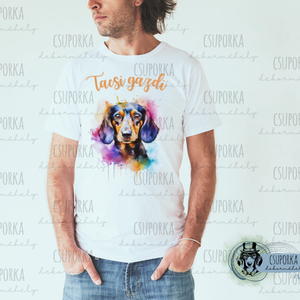 Tacsis unisex póló - tacsi gazdi, Ruha & Divat, Férfi ruha, Póló, , MESKA