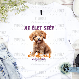 Kutyás unisex póló - uszkár 2, Ruha & Divat, Női ruha, Póló, felső, , MESKA