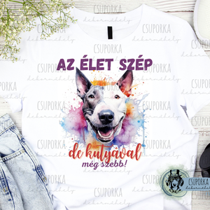 Kutyás unisex póló - Bullterrier, Ruha & Divat, Női ruha, Póló, felső, , MESKA