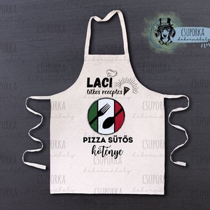 Kötény - Pizzasütős kötény egyedi névvel - Meska.hu