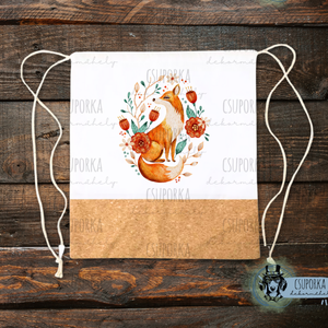 Tornazsák - Etno róka, Táska & Tok, Hátizsák, Tornazsák, Gymbag, Fotó, grafika, rajz, illusztráció, Decoupage, transzfer és szalvétatechnika, MESKA