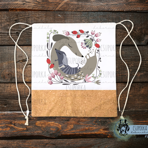 Tornazsák - Tacsi család, Táska & Tok, Hátizsák, Tornazsák, Gymbag, Fotó, grafika, rajz, illusztráció, Decoupage, transzfer és szalvétatechnika, MESKA