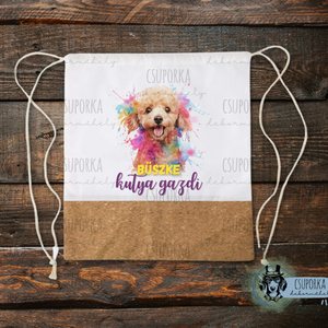 Tornazsák - Doodle gazdi, Táska & Tok, Hátizsák, Tornazsák, Gymbag, Fotó, grafika, rajz, illusztráció, Decoupage, transzfer és szalvétatechnika, MESKA