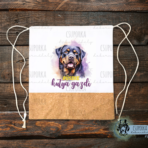Tornazsák - Rottweiler, Táska & Tok, Hátizsák, Tornazsák, Gymbag, Fotó, grafika, rajz, illusztráció, Decoupage, transzfer és szalvétatechnika, MESKA