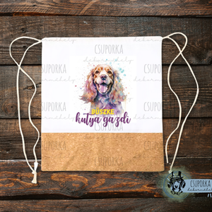 Tornazsák - Spániel, Táska & Tok, Hátizsák, Tornazsák, Gymbag, Fotó, grafika, rajz, illusztráció, Decoupage, transzfer és szalvétatechnika, MESKA