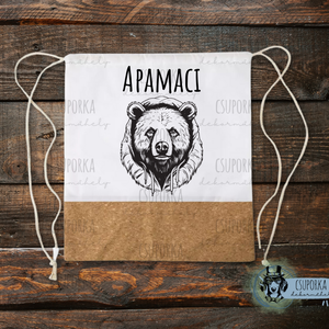 Tornazsák - Apamaci, Táska & Tok, Hátizsák, Tornazsák, Gymbag, Fotó, grafika, rajz, illusztráció, Decoupage, transzfer és szalvétatechnika, MESKA
